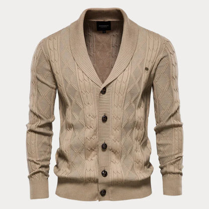 Men’s warm button-up knit cardigan – men