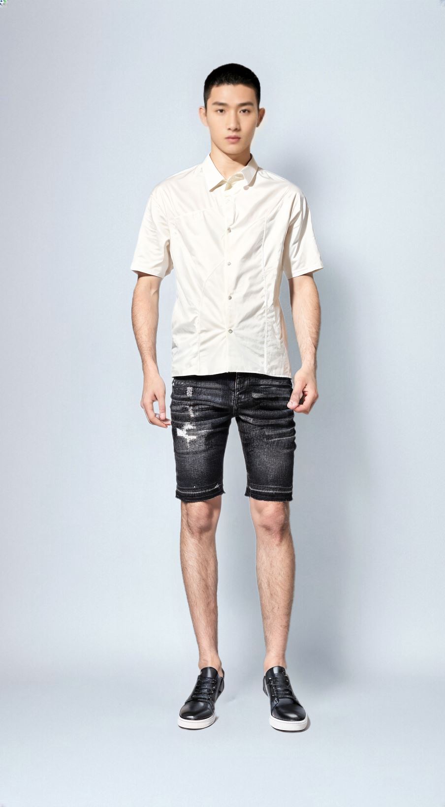 The Windsor Distressed Denim Shorts