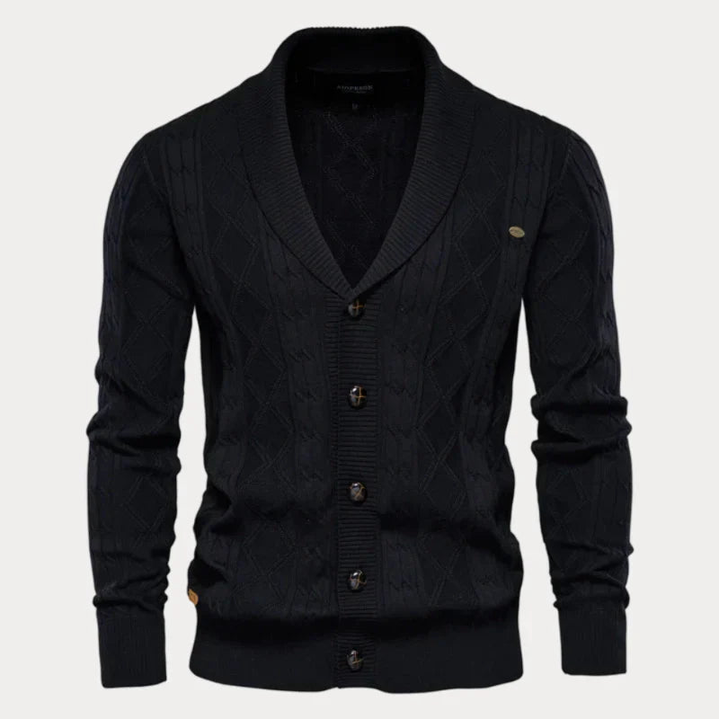 Men’s warm button-up knit cardigan – men