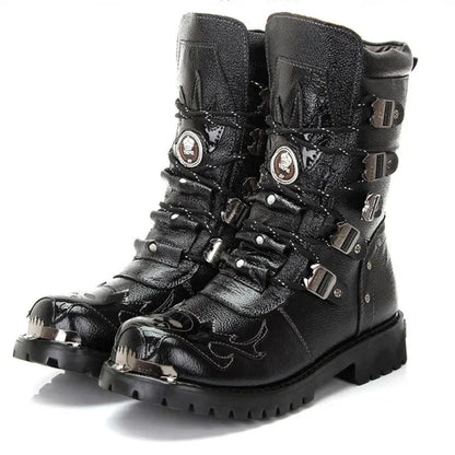 The Pathfinder Faux Leather Motorcycle Boots