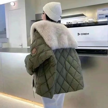 Jacket with fur collar