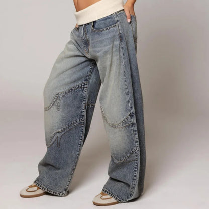 Urban women's jeans in a relaxed fit with an elasticated waistband