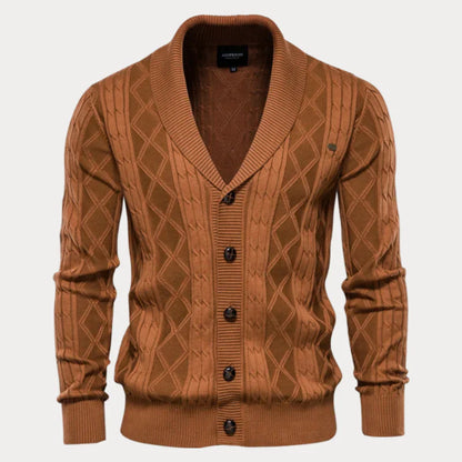 Men’s warm button-up knit cardigan – men