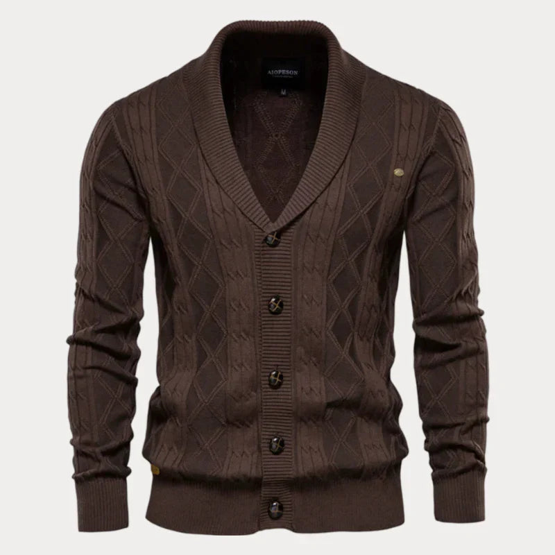 Men’s warm button-up knit cardigan – men