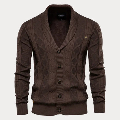 Men’s warm button-up knit cardigan – men