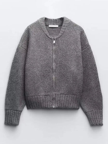 Mia zip knit cardigan – women