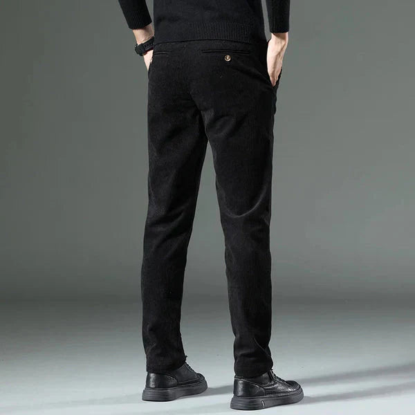 Luca modern black chino pants – men