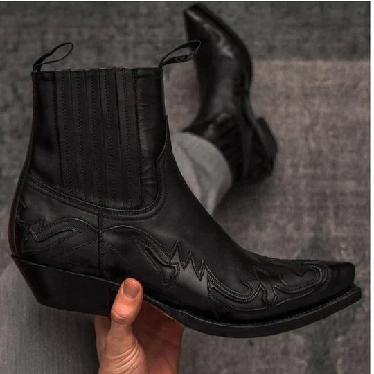 Men’s ankle western slip-on boots – men