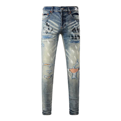 The Mercer Distressed Biker Jeans