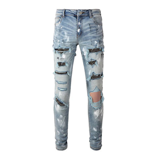 The Grimstone Distressed Biker Jeans