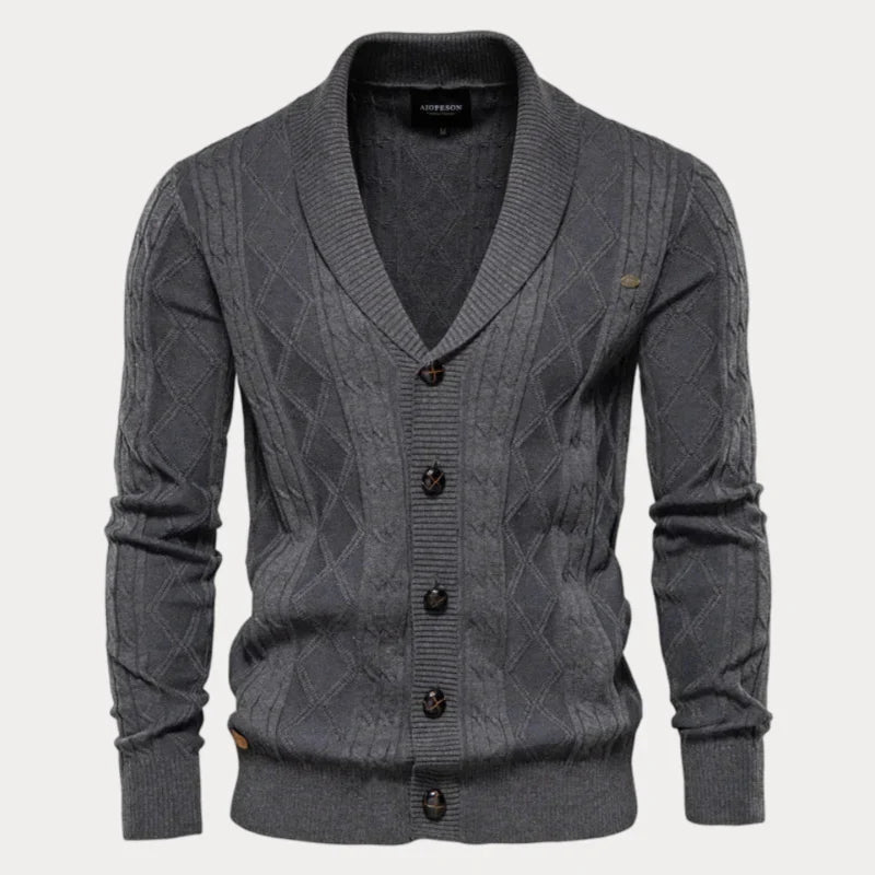 Men’s warm button-up knit cardigan – men