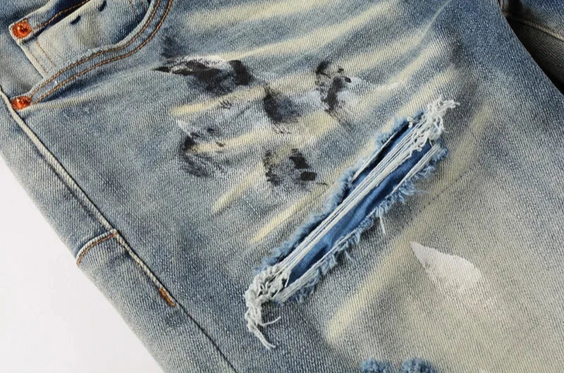 The Mercer Distressed Biker Jeans