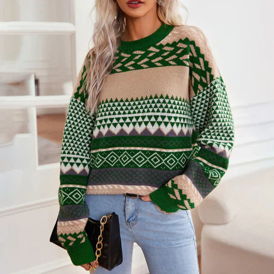 Haze – retro knit sweater with contrasting details