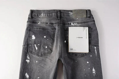 The Asher Distressed Biker Jeans