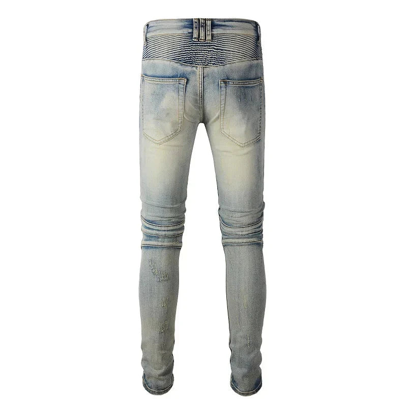 The Ashford Distressed Biker Jeans