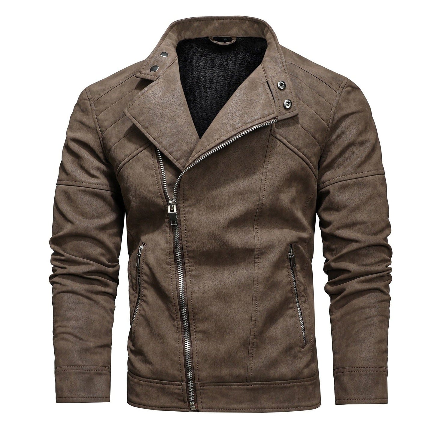 The Duncan Faux-Leather Biker Jacket - Multiple Colors