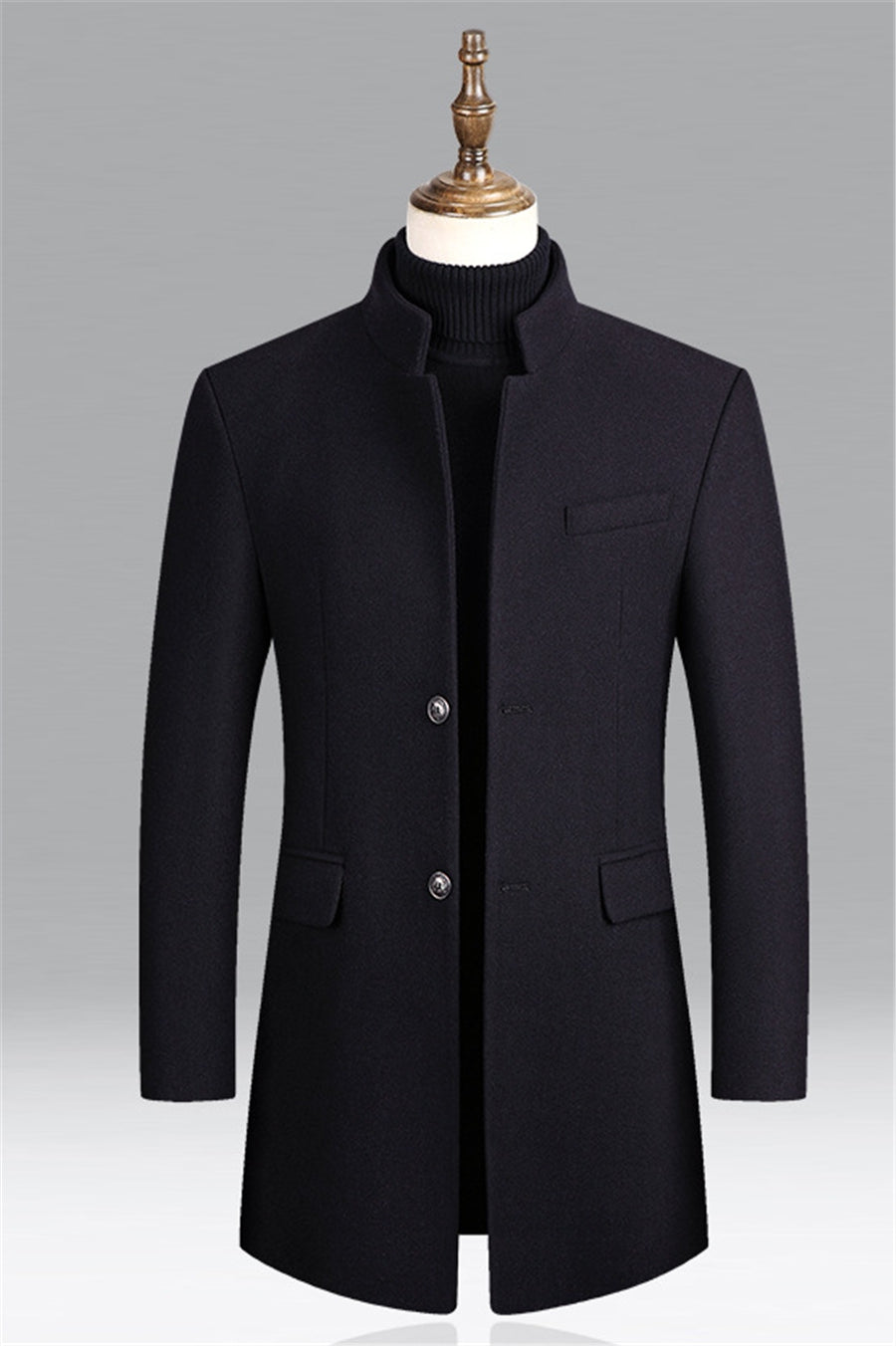 Tyron | Formal Men's Coat With Standing Collar