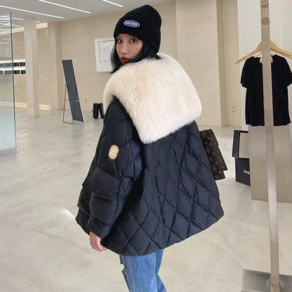 Jacket with fur collar