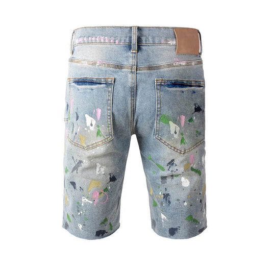 The Aurelian Distressed Denim Shorts