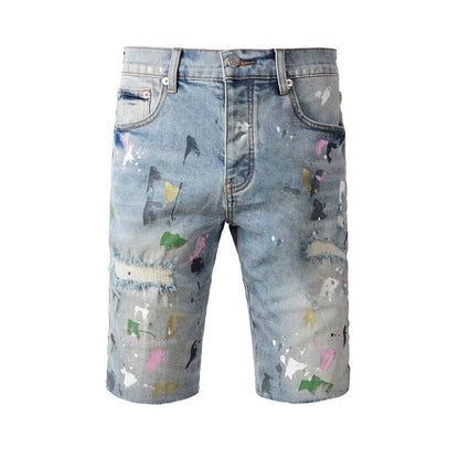 The Aurelian Distressed Denim Shorts