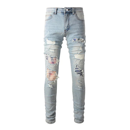 The Lexington Distressed Biker Jeans