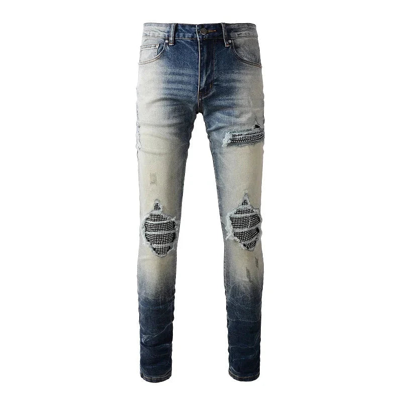 The Hawthorne Rhinestone Distressed Jeans