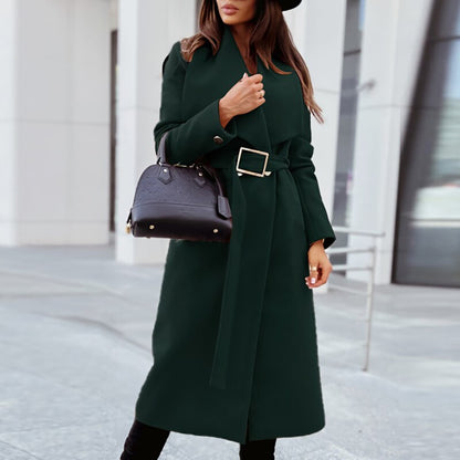 Alena | Elegant Wool Coat with Belt for Women