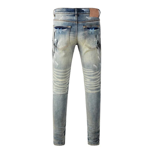 The Mercer Distressed Biker Jeans