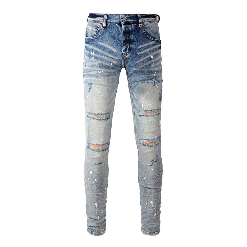 The Magnus Distressed Biker Jeans