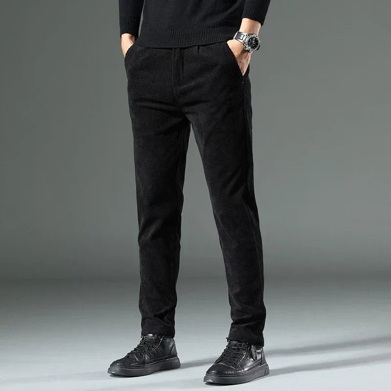 Luca modern black chino pants – men