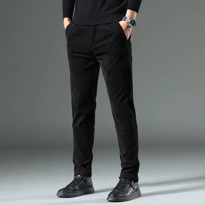 Luca modern black chino pants – men