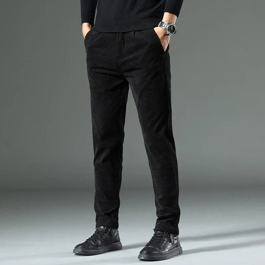 Luca modern black chino pants – men
