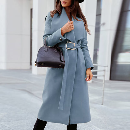 Alena | Elegant Wool Coat with Belt for Women