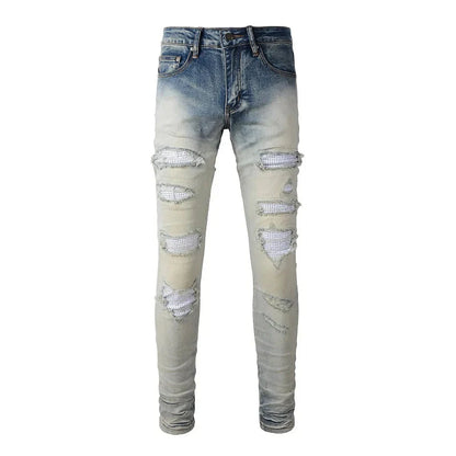 The Prescott Rhinestone Distressed Jeans