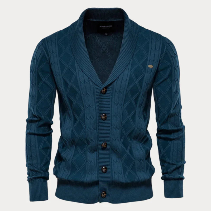Men’s warm button-up knit cardigan – men