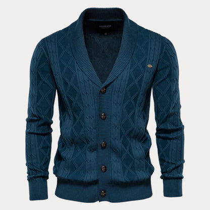Men’s warm button-up knit cardigan – men