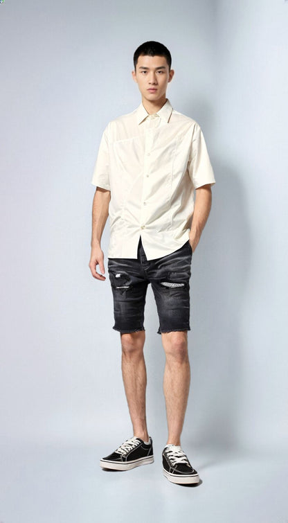 The Drake Distressed Denim Shorts