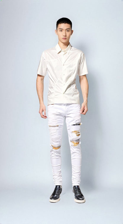 The Rooke Distressed Biker Jeans