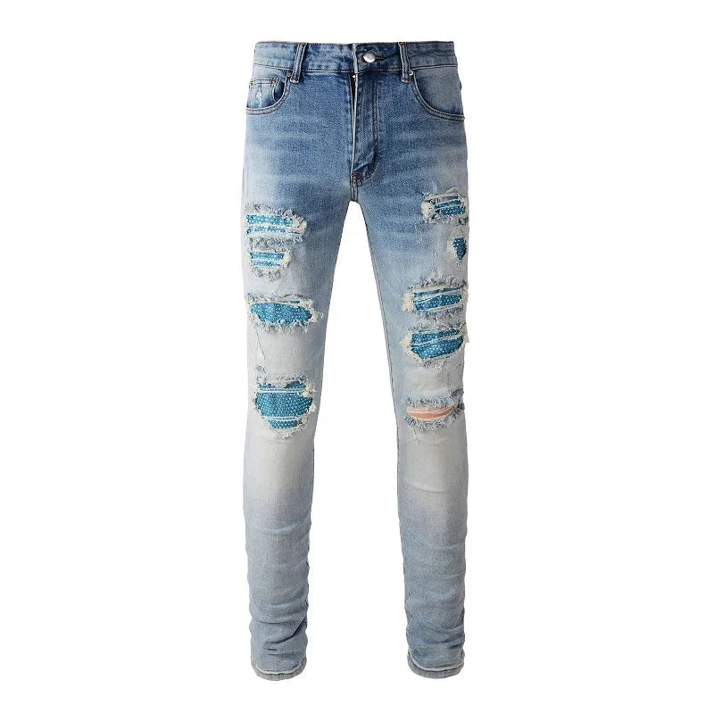 The Montague Rhinestone Distressed Jeans