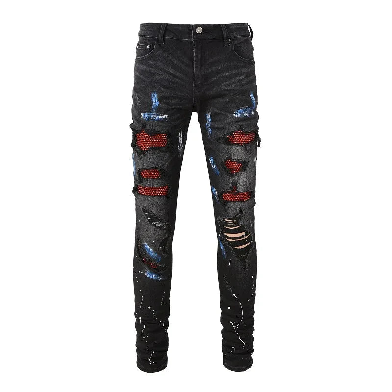 The Blackthorn Distressed Biker Jeans