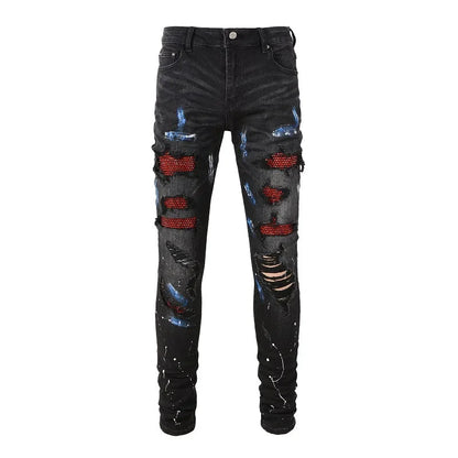 The Blackthorn Distressed Biker Jeans