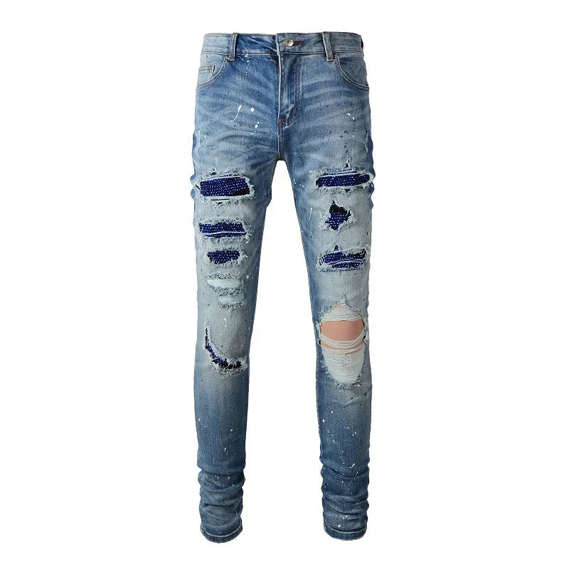 The Alderwood Rhinestone Distressed Jeans