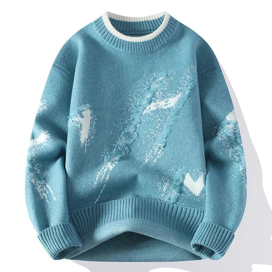 Raphael modern distressed look sweater – men