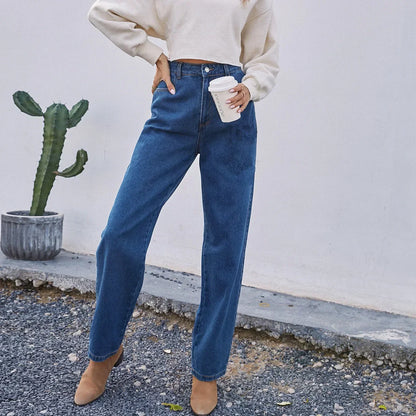 Straight-leg casual jeans – women