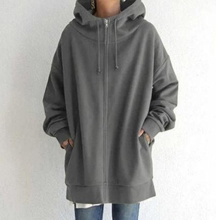 Women's hoodie with zip for autumn/winter