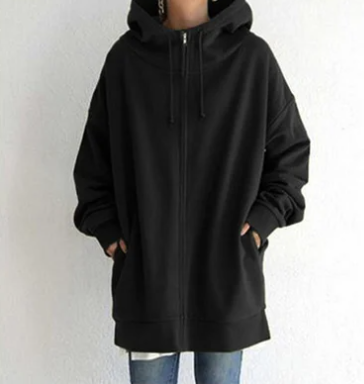 Women's hoodie with zip for autumn/winter