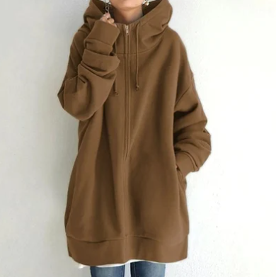 Women's hoodie with zip for autumn/winter