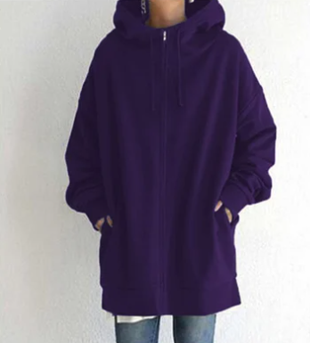 Women's hoodie with zip for autumn/winter