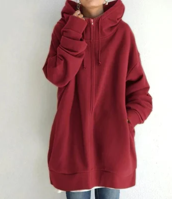 Women's hoodie with zip for autumn/winter