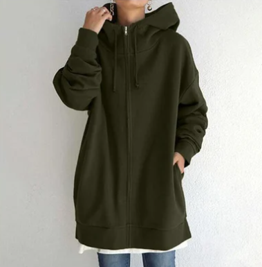 Women's hoodie with zip for autumn/winter